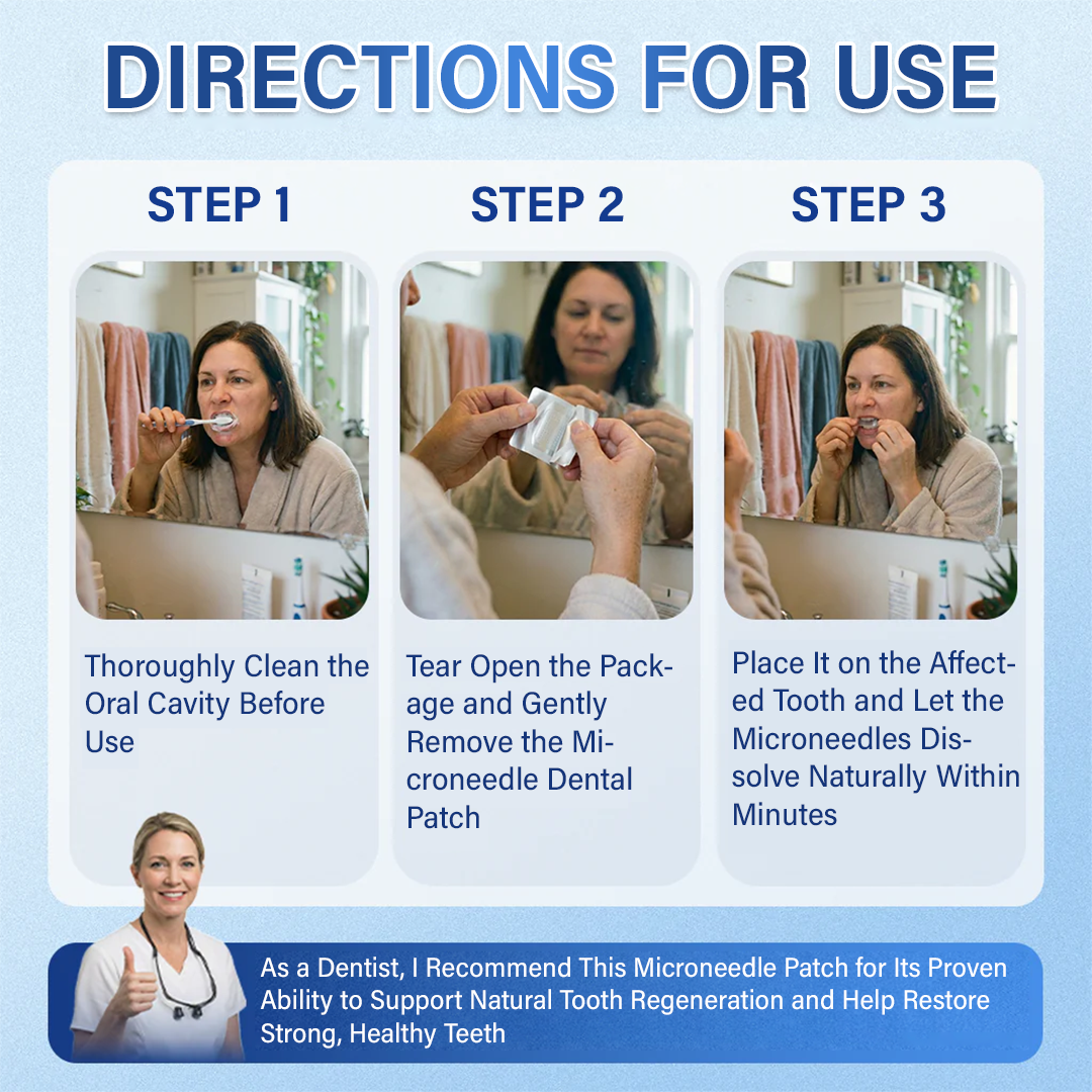 DOCTIA® Tooth & Gum Care Fast-Dissolving Microneedle Patch