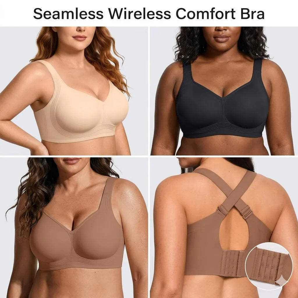 LAST DAY - BUY 1 GET 1 FREE🍁Sfrcord® Comfortable Wireless Full Coverage Jelly Smoothing Bra