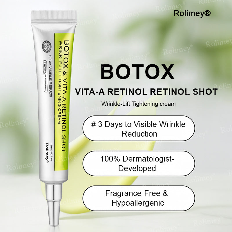 🇨🇦 Proudly Formulated & Shipped from Canada🍁Rolimey® Botox & Vita-A Retinol Shot Wrinkle-Lift Tightening Cream Last Day Promotion: 50% OFF