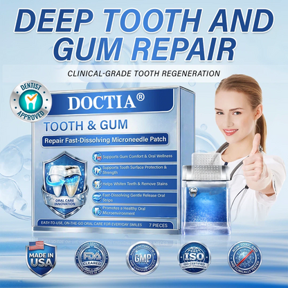 DOCTIA® Tooth & Gum Care Fast-Dissolving Microneedle Patch