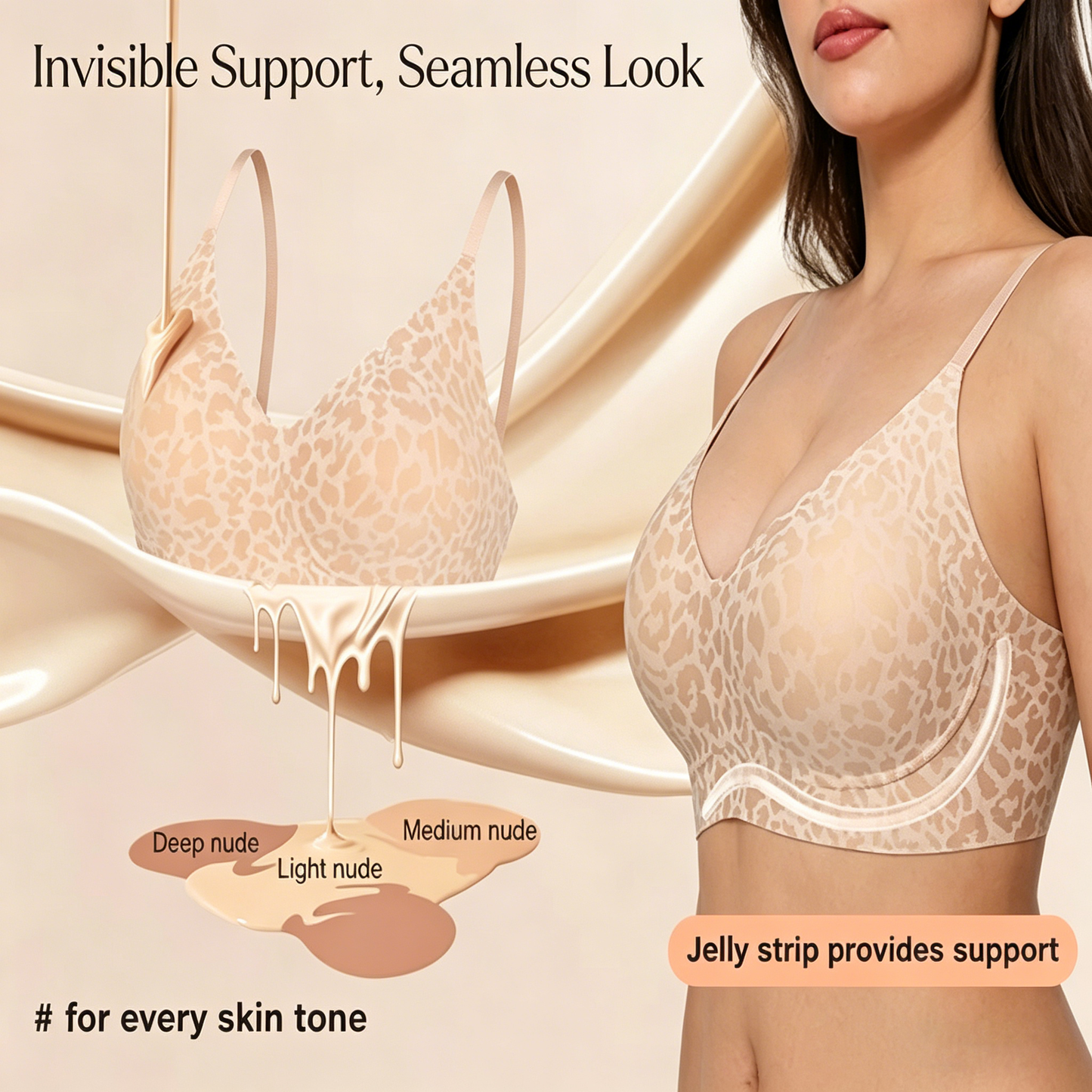 LAST DAY - BUY 1 GET 1 FREE🍁Sfrcord® Comfortable Wireless Full Coverage Jelly Smoothing Bra