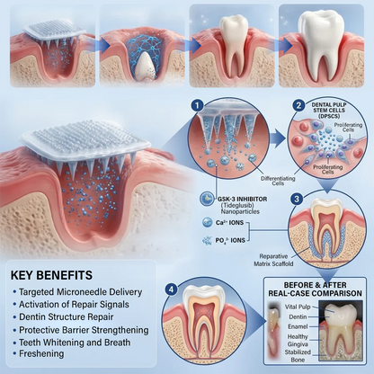 DOCTIA® Tooth & Gum Care Fast-Dissolving Microneedle Patch