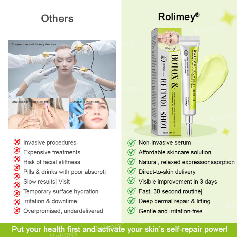 🇨🇦 Proudly Formulated & Shipped from Canada🍁Rolimey® Botox & Vita-A Retinol Shot Wrinkle-Lift Tightening Cream Last Day Promotion: 50% OFF