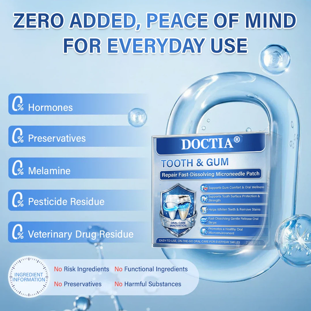 DOCTIA® Tooth & Gum Care Fast-Dissolving Microneedle Patch