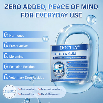 DOCTIA® Tooth & Gum Care Fast-Dissolving Microneedle Patch