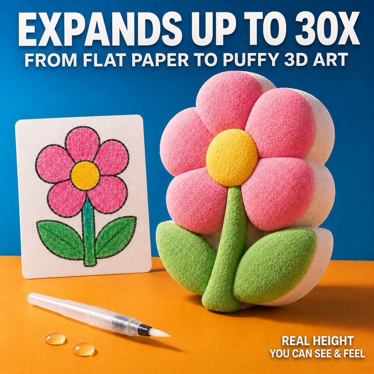IEY® 3D Puffy Texture Paper💧-UP