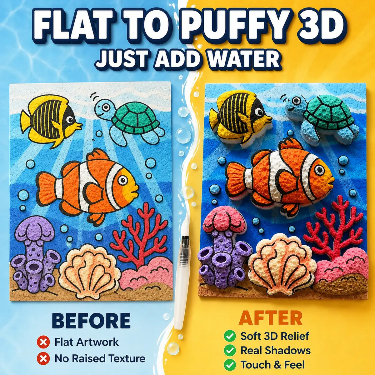 IEY® 3D Puffy Texture Paper💧